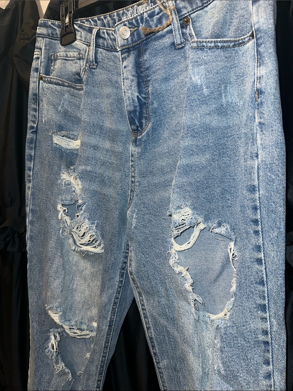 wild fable Distressed Light Blue Boyfriend Jeans